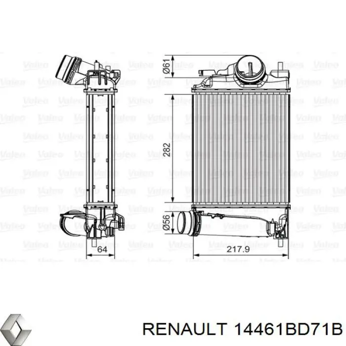 Интеркулер 14461BD71A Nissan/Infiniti
