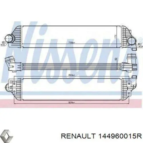 Система охлаждения наддувочного воздуха Renault (RVI) 144960015R цена, от 109.92 USD