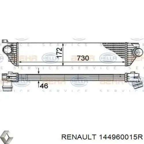 Купить 144960015R Renault (RVI) Интеркулер