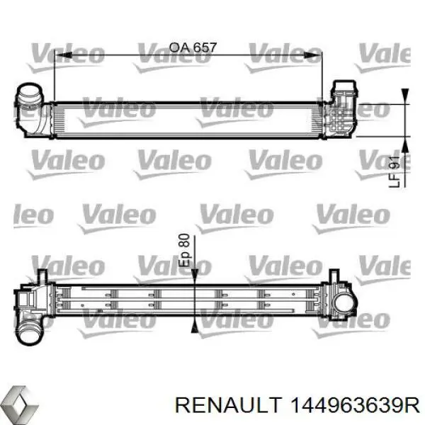 144963639R Renault (RVI) интеркулер
