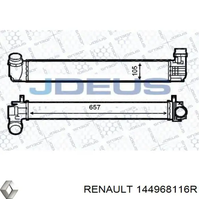 144968116R Renault (RVI) интеркулер