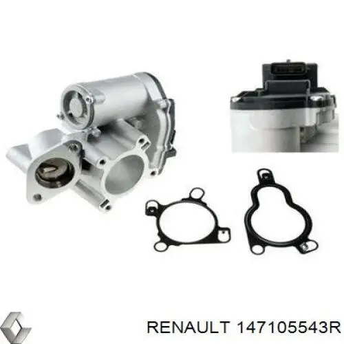147105543R Renault (RVI) válvula egr de recirculação dos gases