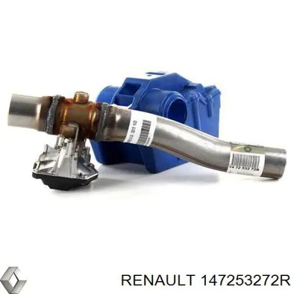 147253272R Renault (RVI) tubo de escape, desde o catalisador até o silenciador