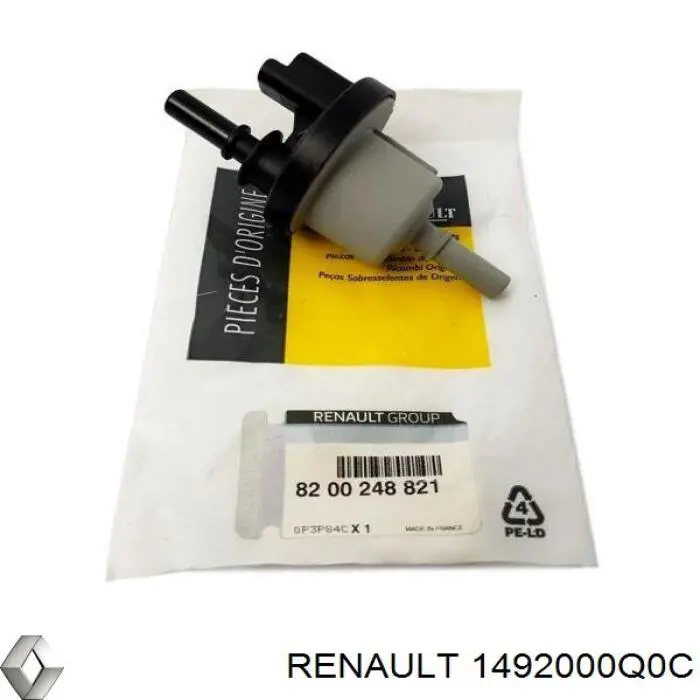 Клапан адсорбера топливных паров 1492000Q0C Renault (RVI)