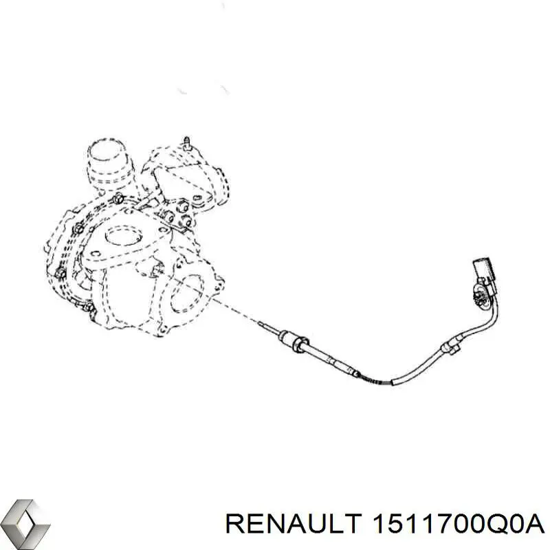 Купить 1511700Q0A Renault (RVI) Датчик температуры отработавших газов (ОГ), перед турбиной