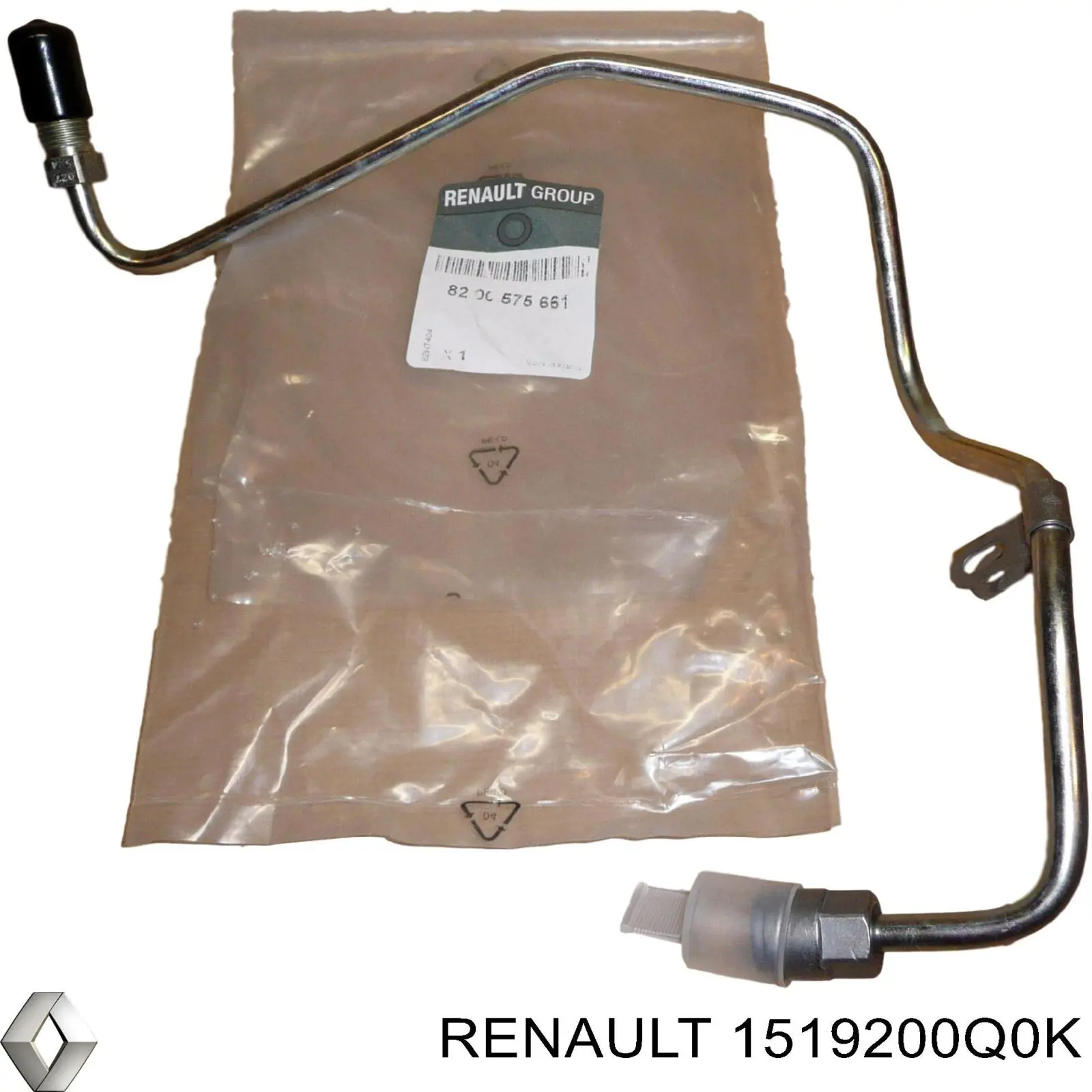 1519200Q0K Renault (RVI) tubo (mangueira de fornecimento de óleo de turbina)