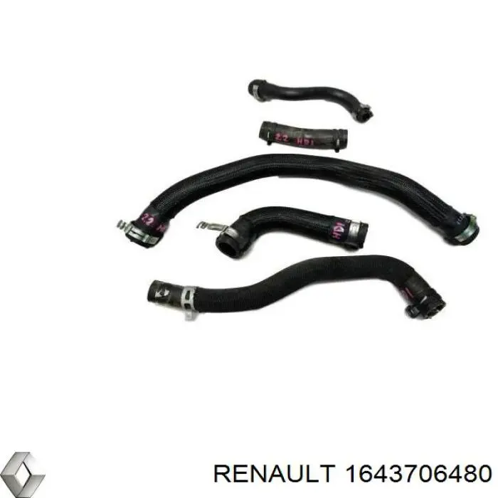 Шланг радиатора отопителя Renault (RVI) 1643706480