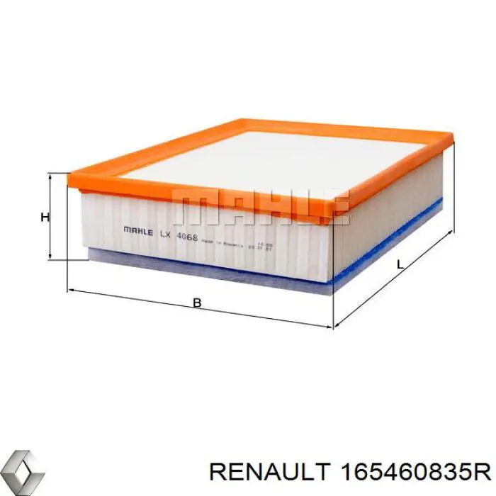 165460835R Renault (RVI) Воздушный фильтр двигателя
