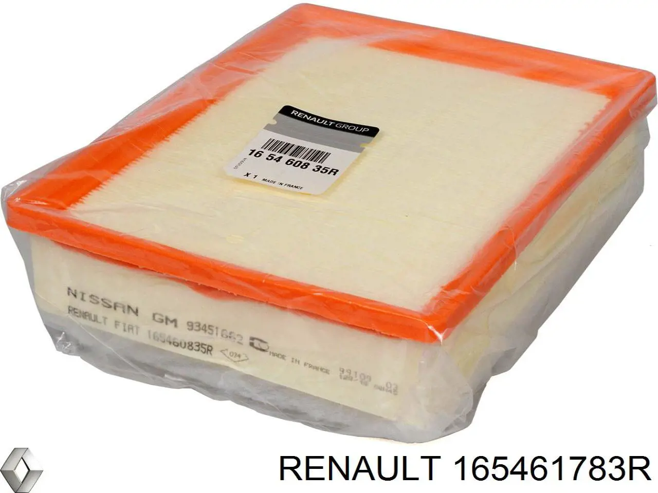 165461783R Renault (RVI) filtro de ar