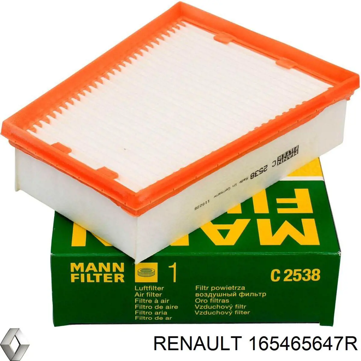 Filtro de aire 165465647R Renault (RVI)