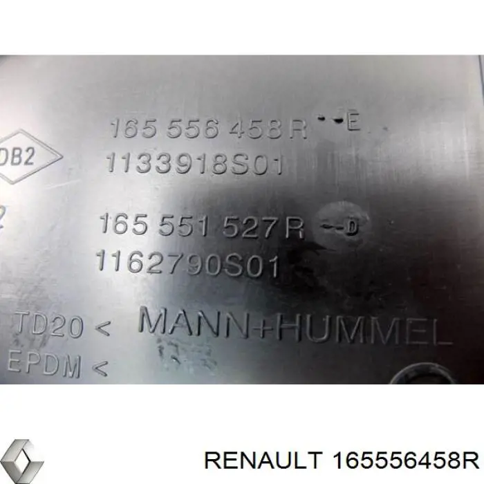 Патрубок воздушный, вход воздушного фильтра Renault (RVI) 165556458R
