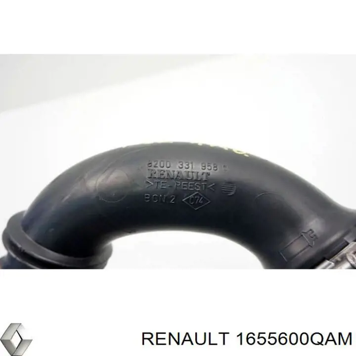 Патрубок воздушный, вход в турбину (наддув) Renault (RVI) 1655600QAM цена, от 42.03 USD