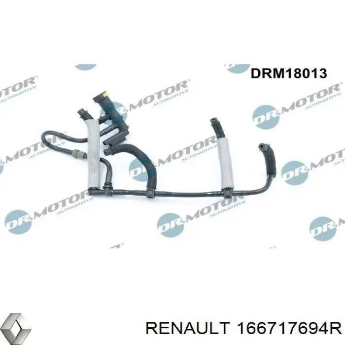 Трубка топливная, обратная от форсунок Renault (RVI) 166717694R