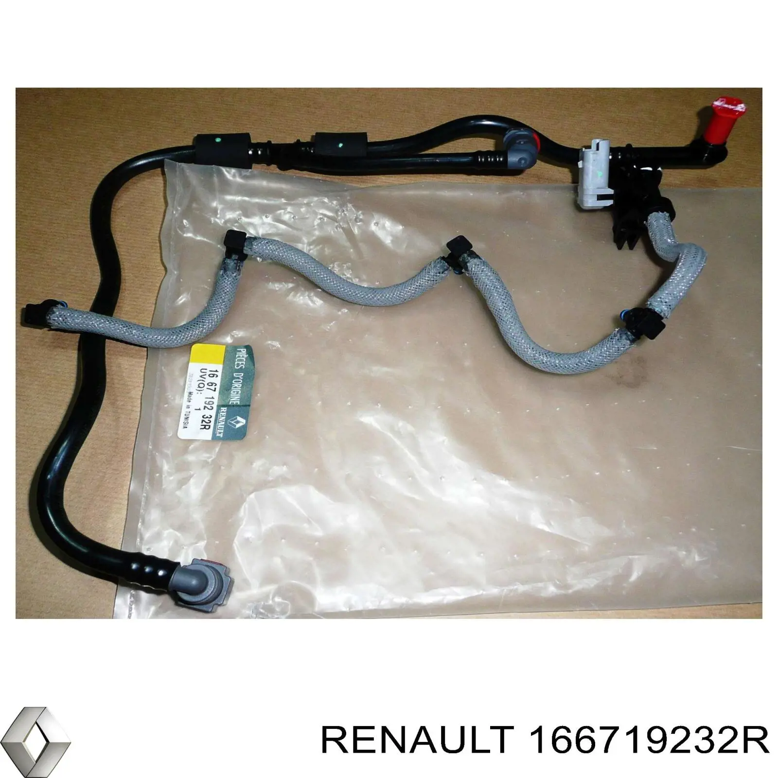166719232R Renault (RVI) tubo de combustível, inverso desde os injetores