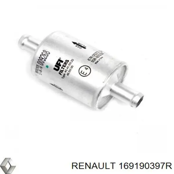 169190397R RENAULT Filtro de combustible original y equivalente