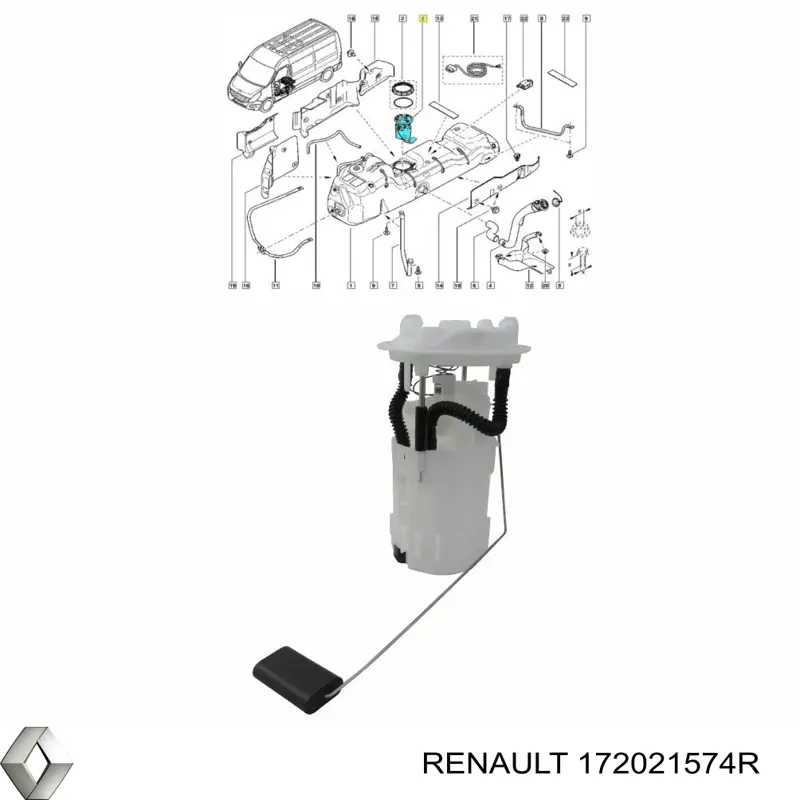 Бензонасос 172021574R Renault (RVI)