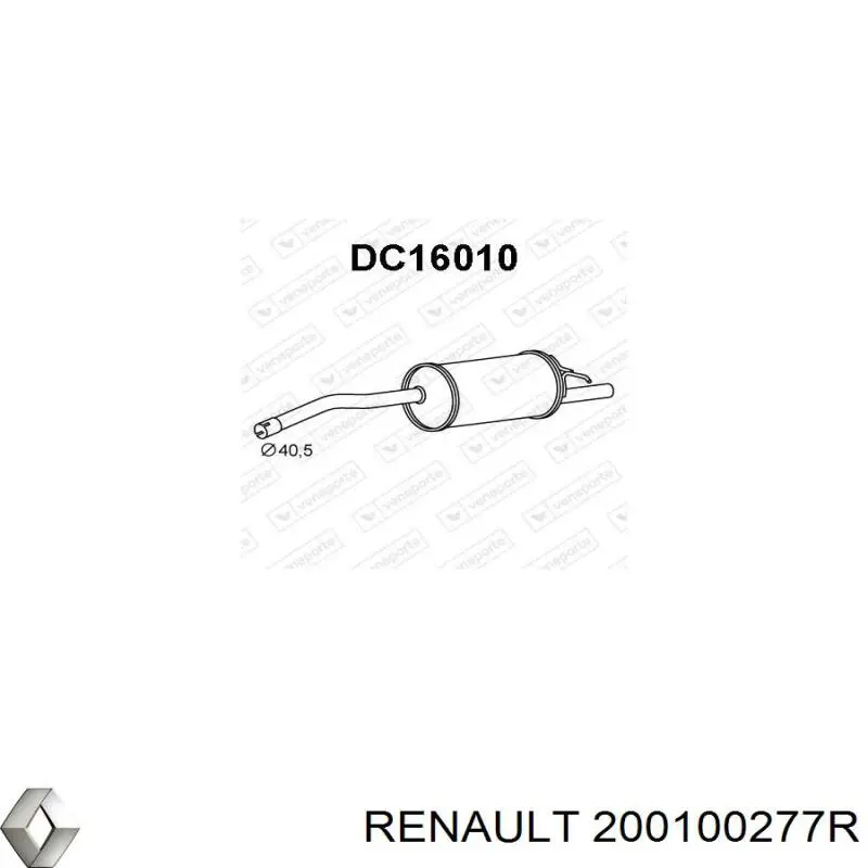 Глушитель, задняя часть Renault (RVI) 200100277R