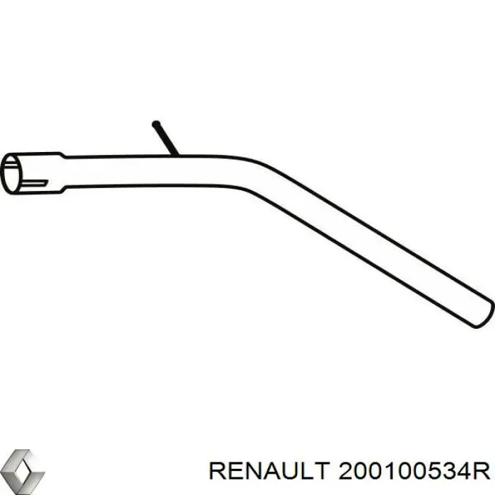 200100534R Renault (RVI) труба выхлопная, от катализатора до глушителя