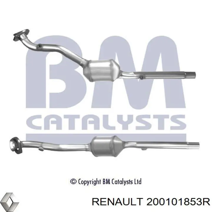 Каталитический нейтрализатор отработавших газов Renault (RVI) 200101853R цена, от 470.10 USD