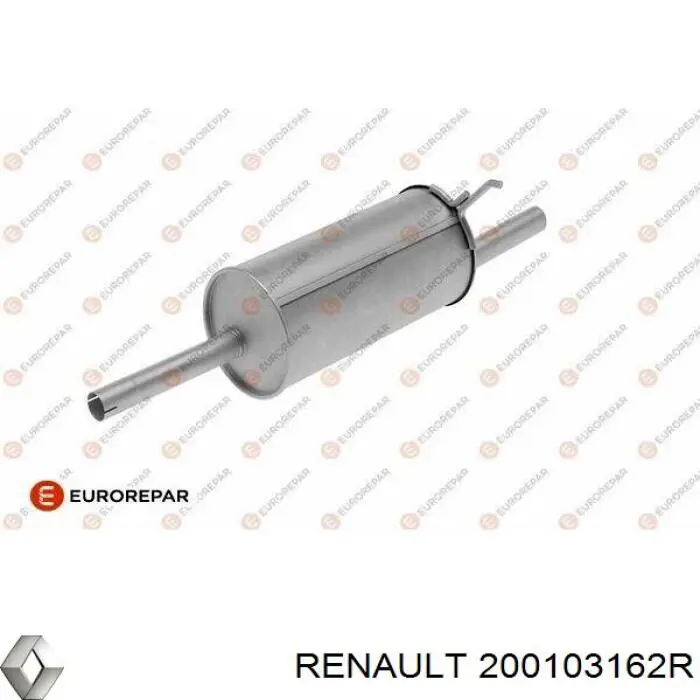200103162R Renault (RVI) глушитель, задняя часть