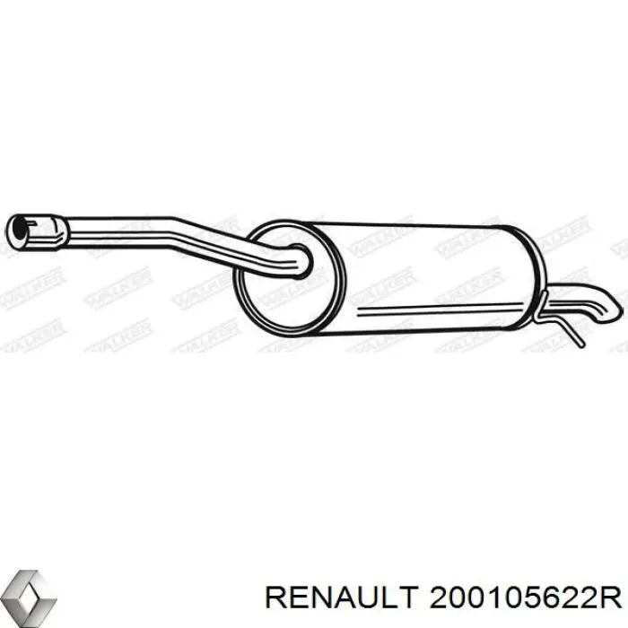 200105622R Renault (RVI) глушитель, задняя часть