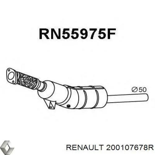 200107678R Renault (RVI) сажевый фильтр системы отработавших газов