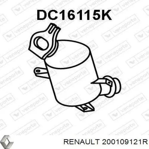 Трубы приемные (штаны) Renault (RVI) 200109121R цена, от 51.80 USD