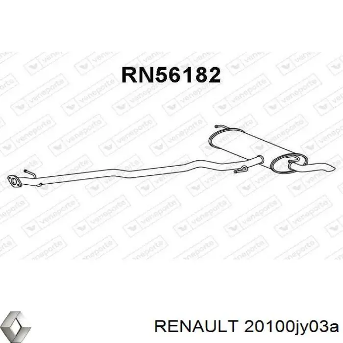 Выхлоп задний Renault (RVI) 20100JY03A цена, от 50.68 USD