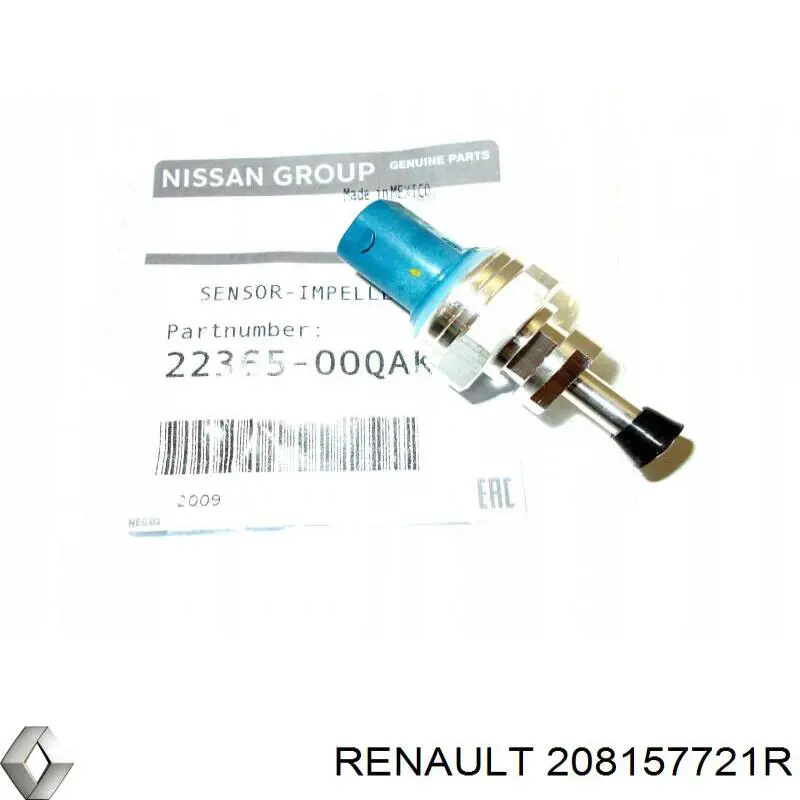 Датчик давления выхлопных газов 208157721R Renault (RVI)