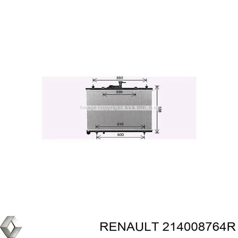 Купить 214008764R Renault (RVI) Радиатор водяной