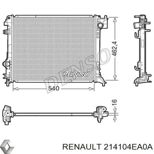 214104EA0A Renault (RVI) radiador de esfriamento de motor