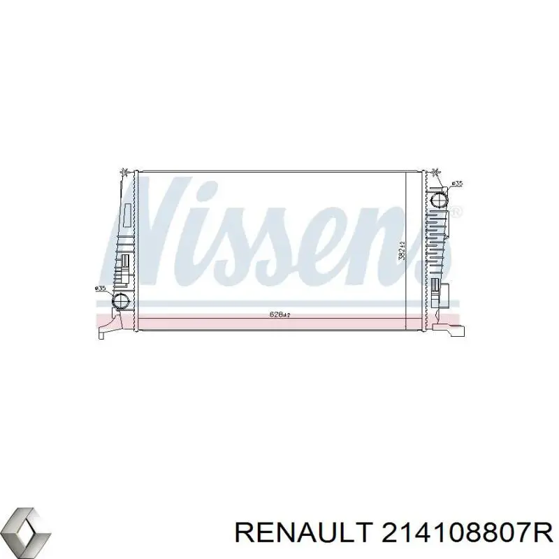 214108807R Renault (RVI) Радиатор основной