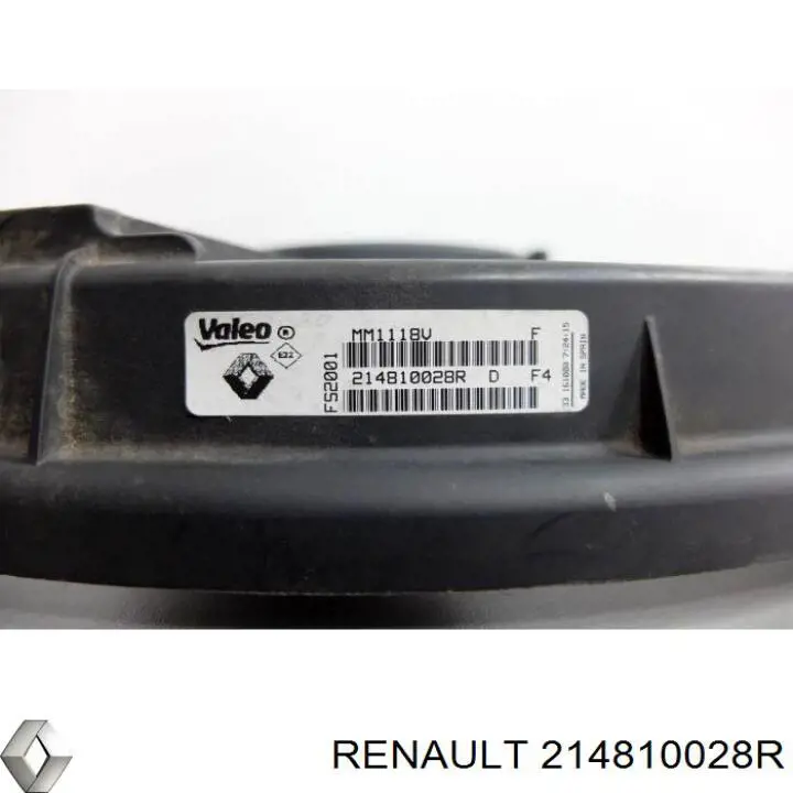 214810028R Renault (RVI) ventilador elétrico de esfriamento montado (motor + roda de aletas)
