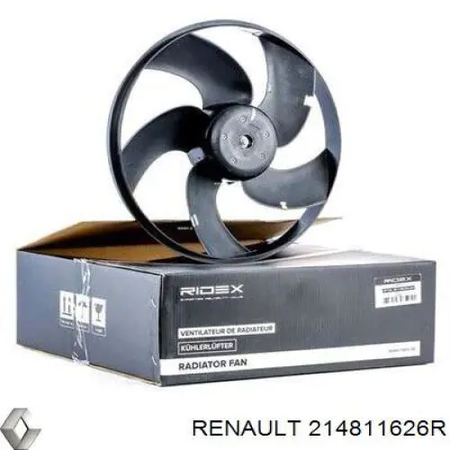 Электровентилятор охлаждения в сборе (мотор+крыльчатка) Renault (RVI) 214811626R