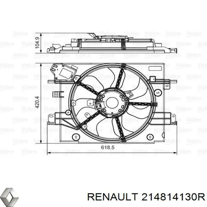 214814130R Renault (RVI) ventilador (roda de aletas do radiador de esfriamento)