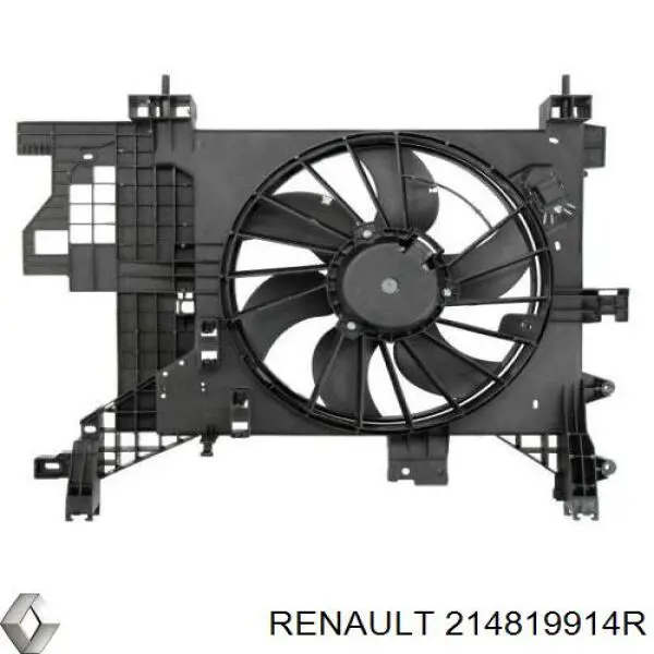 214819914R Renault (RVI) difusor do radiador de esfriamento, montado com motor e roda de aletas