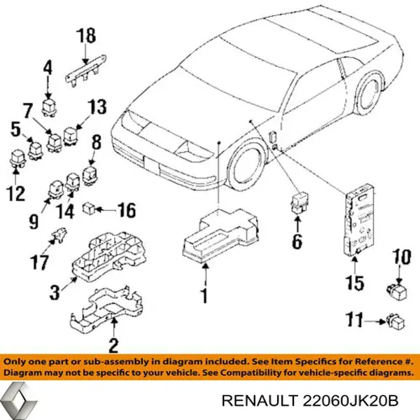 22060JK20B Renault (RVI) sensor de detonação