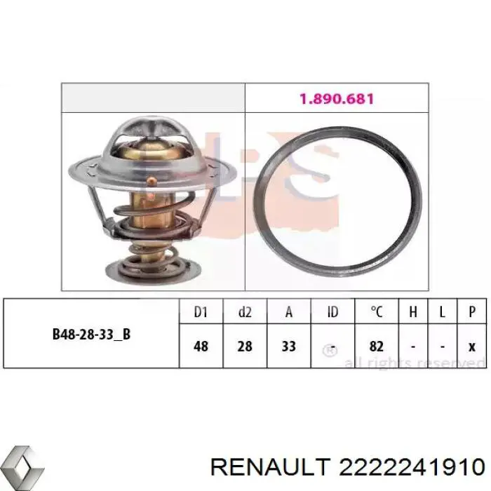 Термостат 2222241910 Renault (RVI)