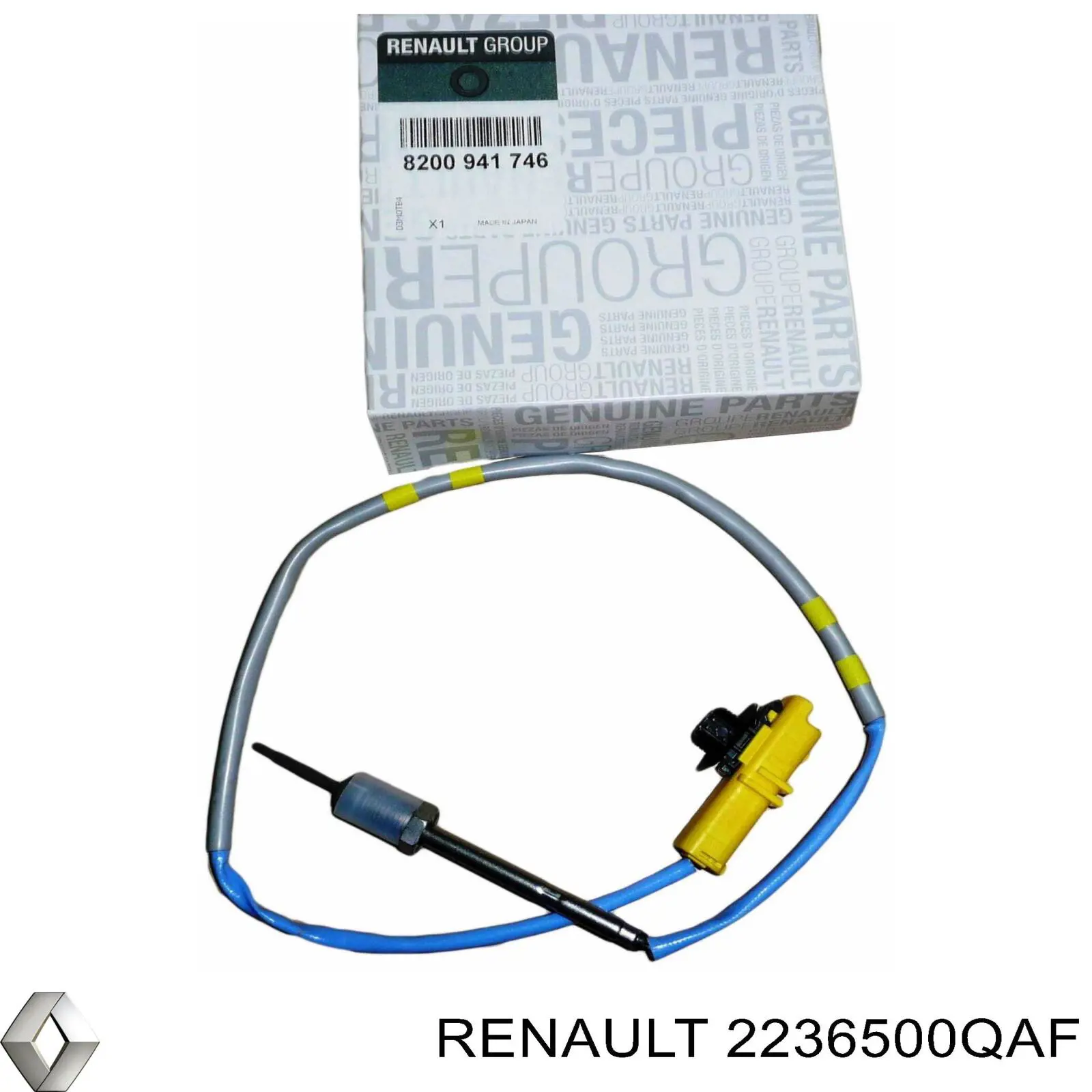 2236500QAF RENAULT Sensor de temperatura, gas de escape, antes de turbina original y equivalente
