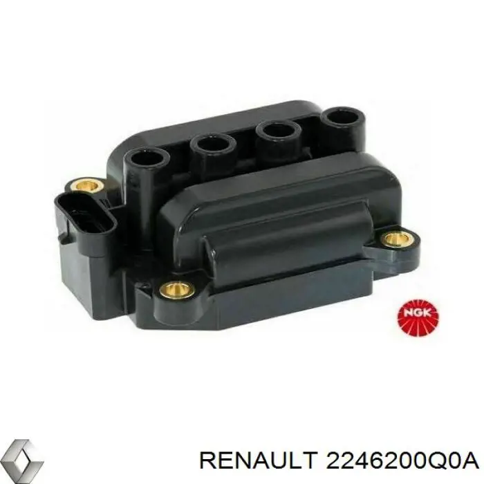 Bobina de encendido 2246200Q0A Renault (RVI)