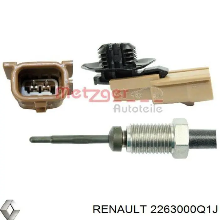 Sensor de temperatura, gas de escape, antes de turbina 2263000Q1J Renault (RVI)