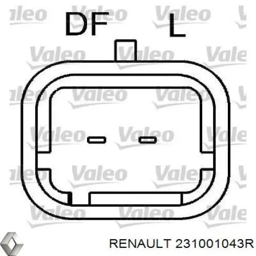 Polia do gerador para Renault Megane IV LV