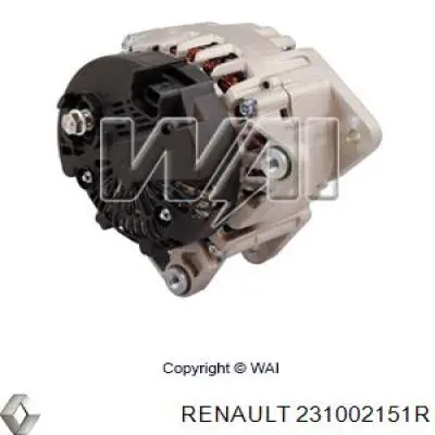 Генератор 231002151R Renault (RVI)