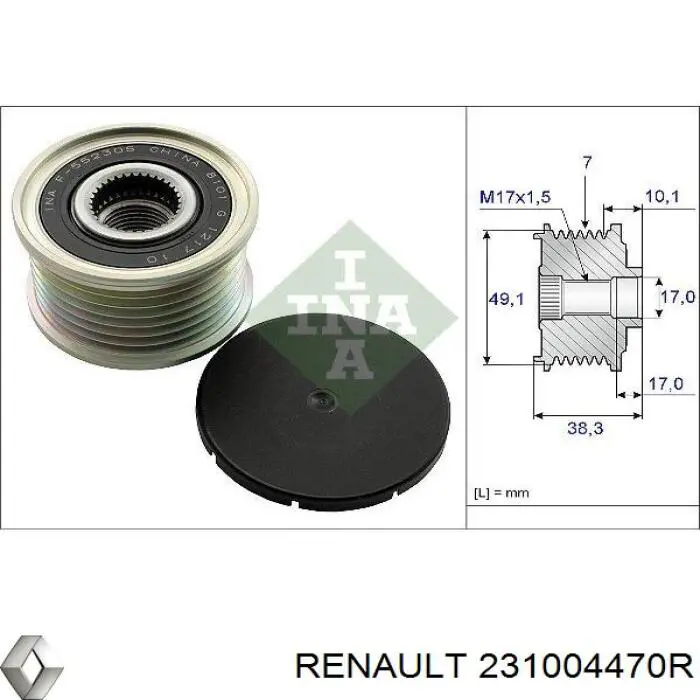 231004470R Renault (RVI) gerador