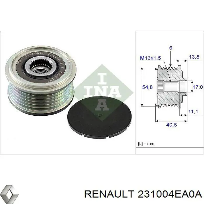 231004EA0A Renault (RVI) Генератор автомобильный
