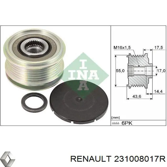 Купить 231008017R Renault (RVI) Генератор