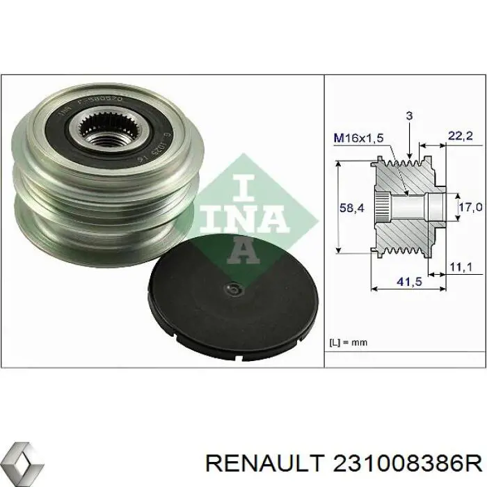 231008386R Renault (RVI) генератор