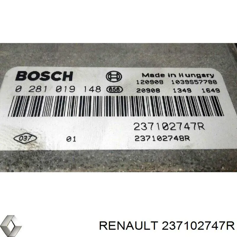 ЭБУ двигателем Renault (RVI) 237102747R цена, от 62.23 USD