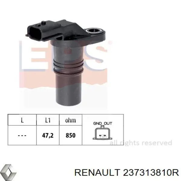 237313810R Renault (RVI) датчик коленвала