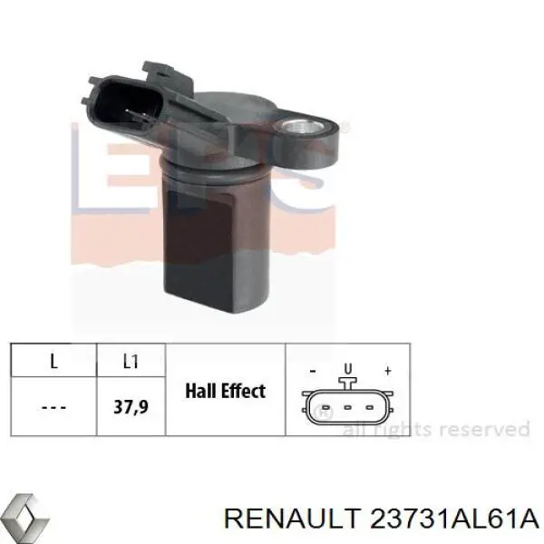 23731AL61A Renault (RVI) датчик положения распредвала